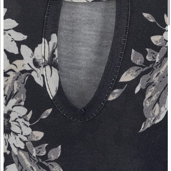 Tie Sleeve Print Dress Black and Yellow Size 10 - Picture 6 of 9